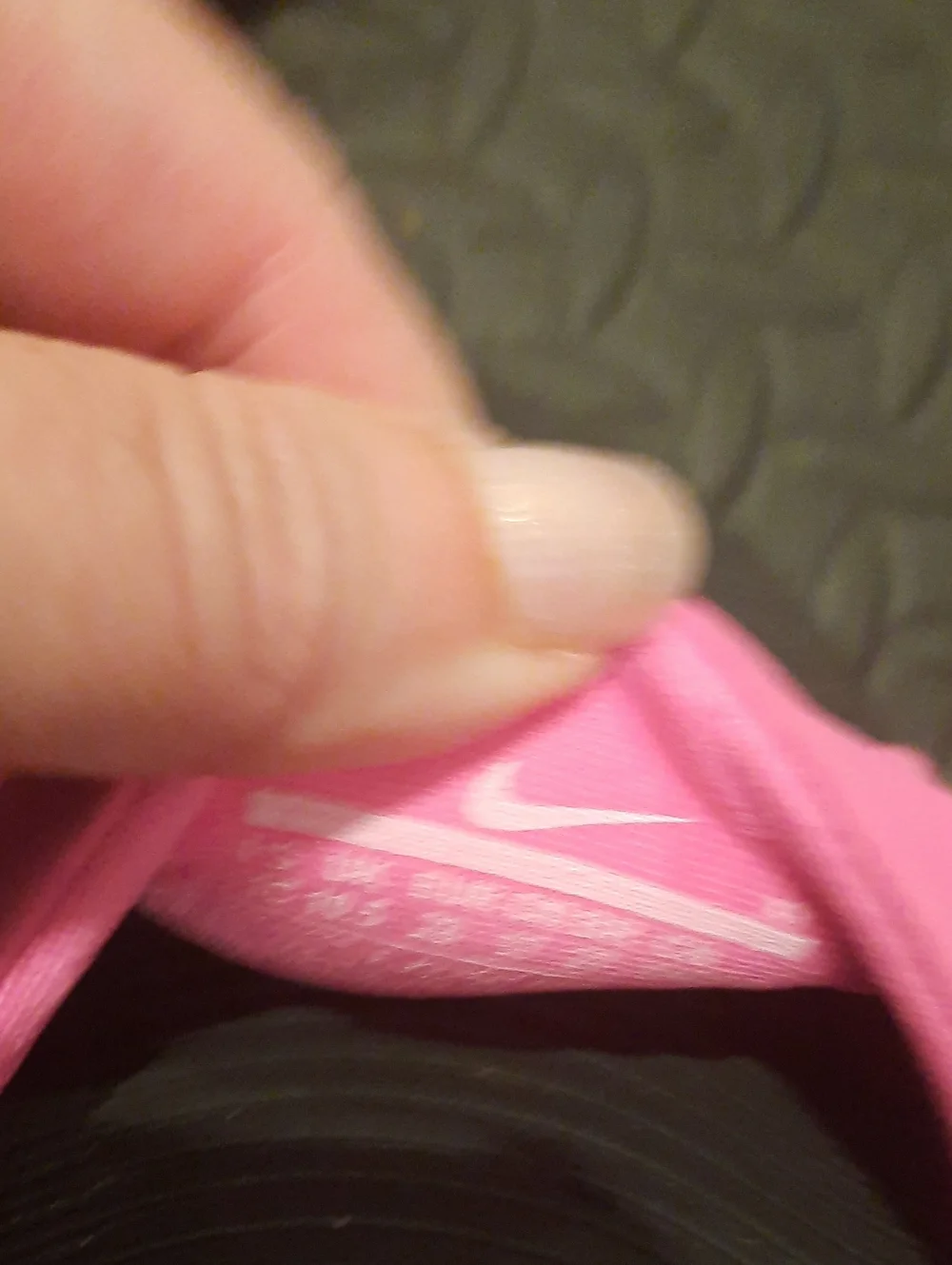 Nike Girl's Pink and Black Slide Sandals